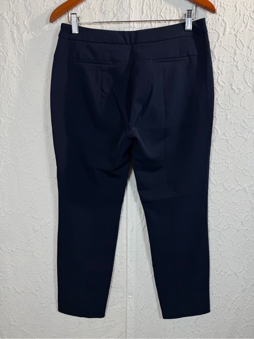 Adrianna Papell Navy D-Ring Slim Ankle Pants Stretch Trouser Navy Size 6 - Picture 4 of 12